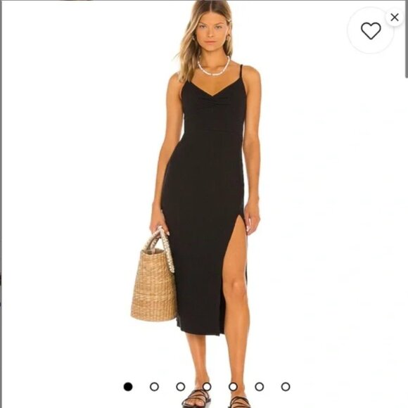 l*space Dresses & Skirts - L*SPACE Imogen Terry Dress in Black Small New Womens Midi Coverup